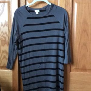 Gray Striped LuLaRoe Randy Size XS